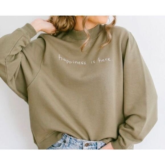 Kristen Made Sweaters - Kristen Made “Happiness is Here” Pullover Sweater